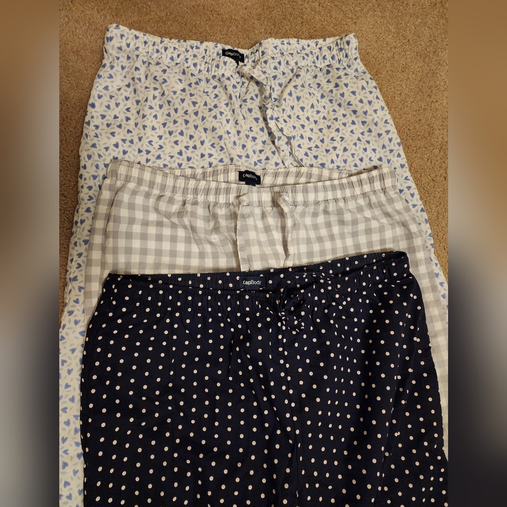 New Gap Body 100% Cotton Pajamas  (3) PAIRS M